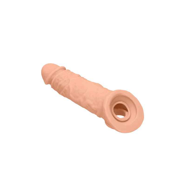 Large REALROCK 8 Inch Realistic Penis Extender with Rings