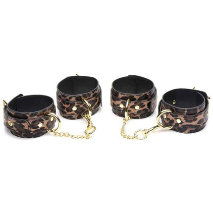 Master Series Leopard 7 Piece Bondage Set