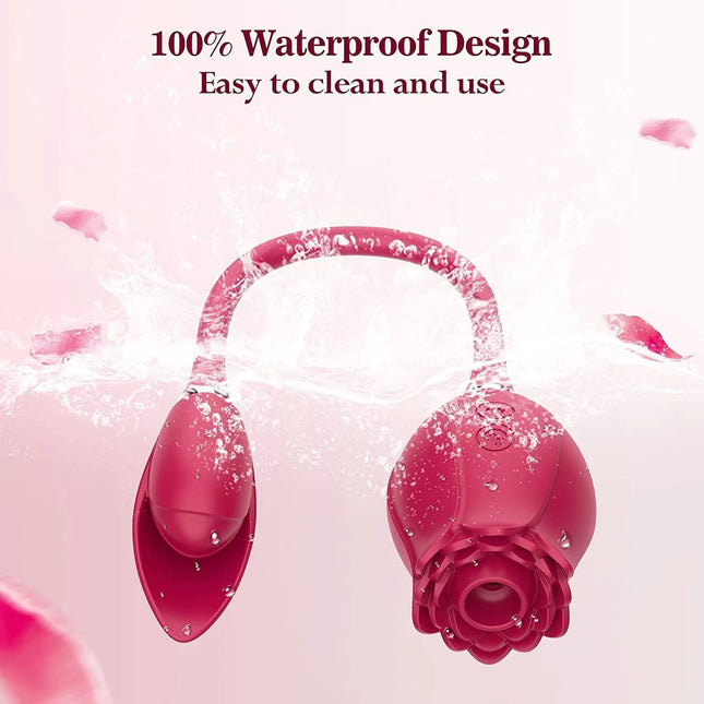 Licking and Sucking Rose Toy with Waterproof Design Text in Water