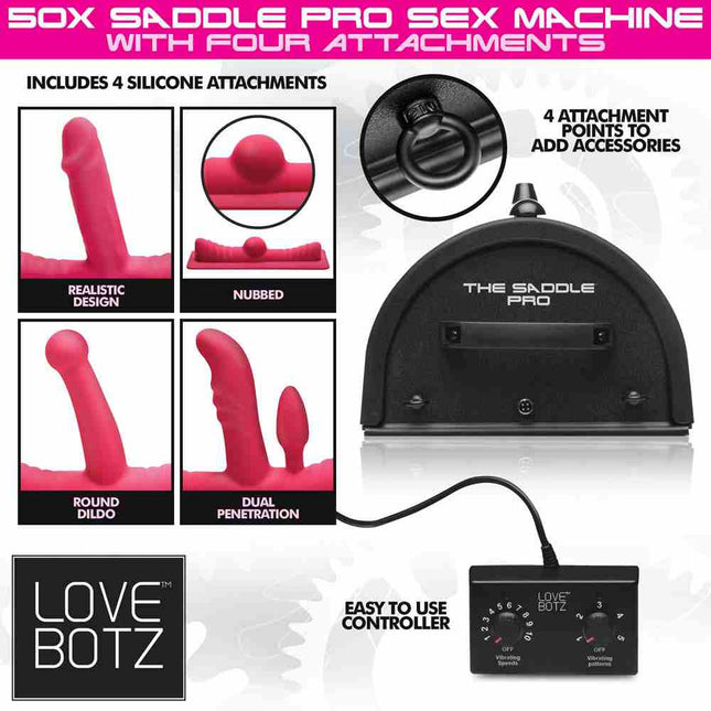 LoveBotz 50X Saddle Pro Sex Machine Attachments