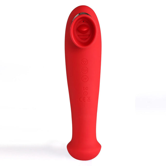 Maia Destiny Red Tongue Vibrator Wand Standing