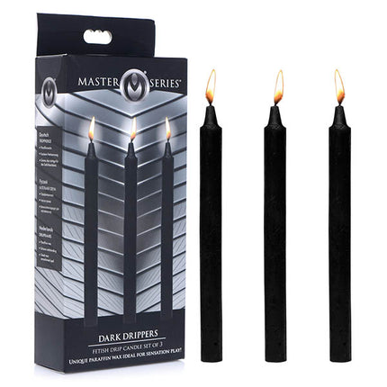 Master Series 7 Fetish Drip Candles 3 Pack Black