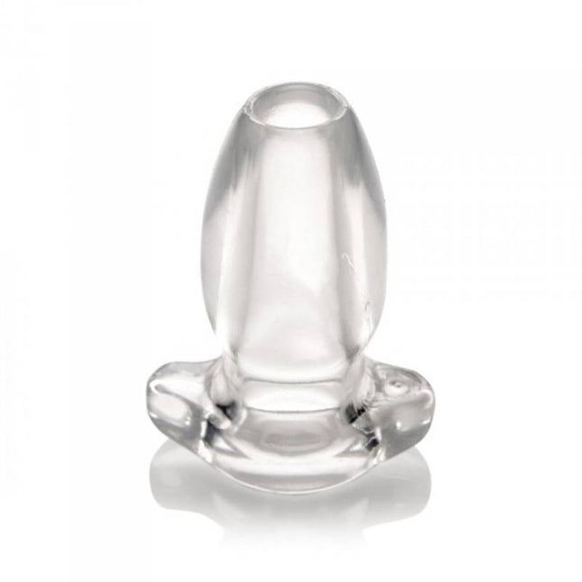 Master Series Gape Glory Hollow Anal Plug Clear Front View