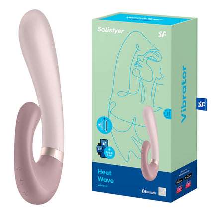 Mauve Satisfyer Heat Wave App Controlled Rabbit Vibrator with Case