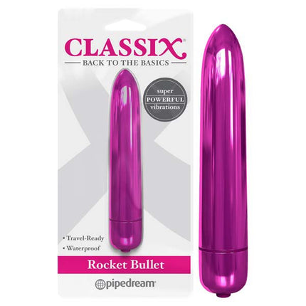 Metallic Pink Classix Rocket Bullet Vibrator