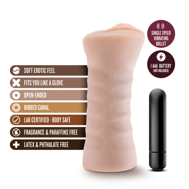 M for Men - Rain Flesh Vibrating Vagina Stroker Features