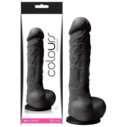 COLOURS Pleasures 5 Inch Silicone Dildo - Black