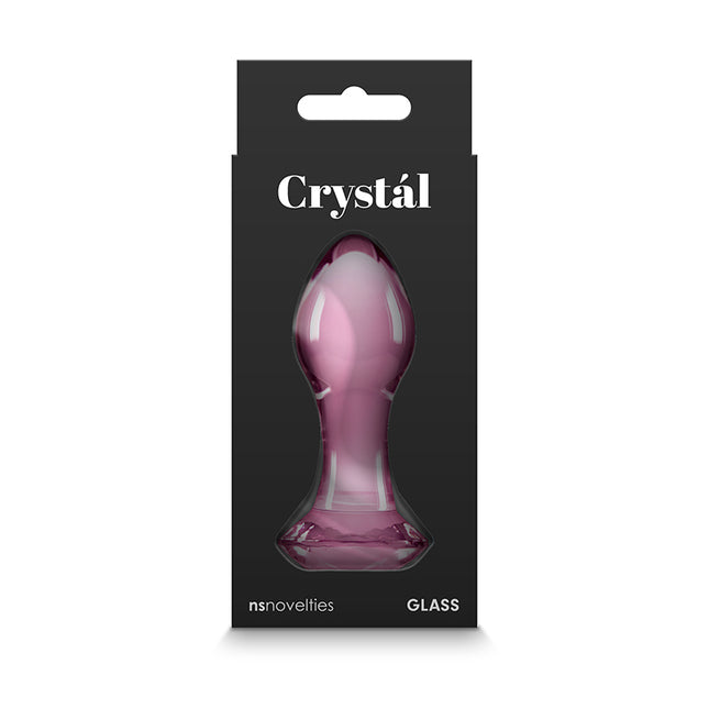 Crystal Gem Pink Glass Butt Plug