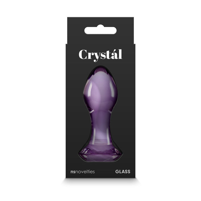 Crystal Gem Purple Glass Butt Plug