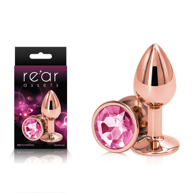 Rear Assets Rose Gold Pink Small Butt Plug