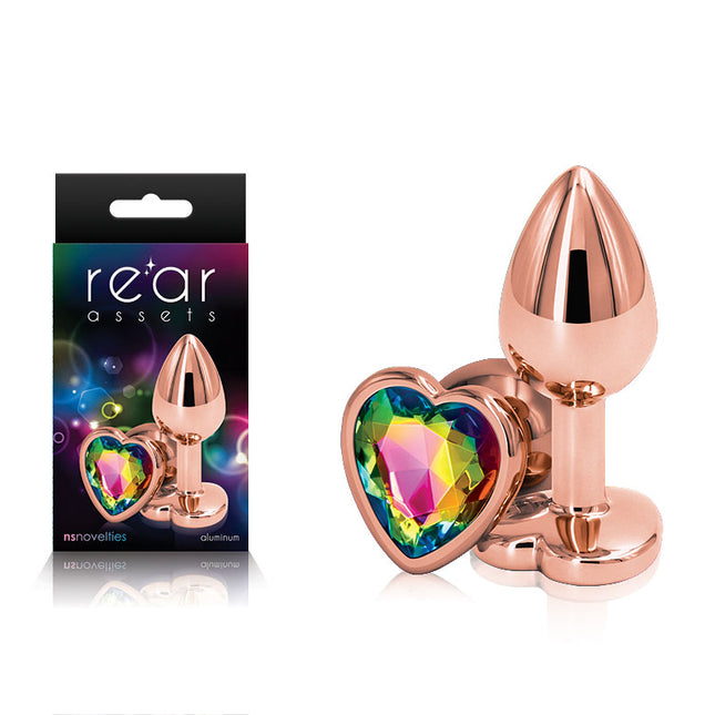 Rear Assets Rose Gold Heart Small Butt Plug