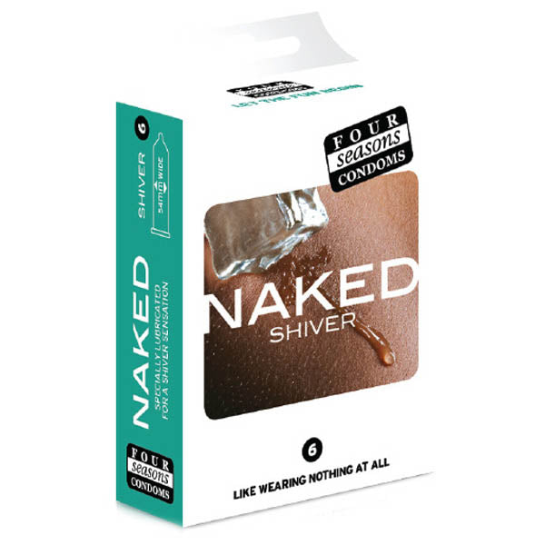 Naked Shiver Ultra Thin Lubricated Condoms 6pk