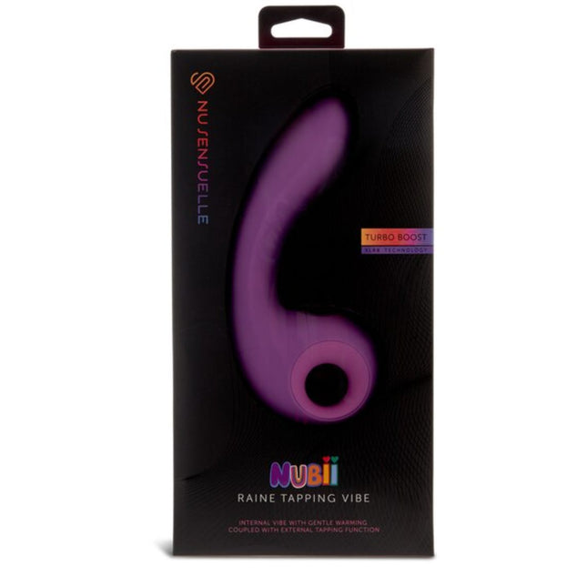 Nu Sensuelle Raine Nubii G-Spot Vibrator with Tapper Purple Box