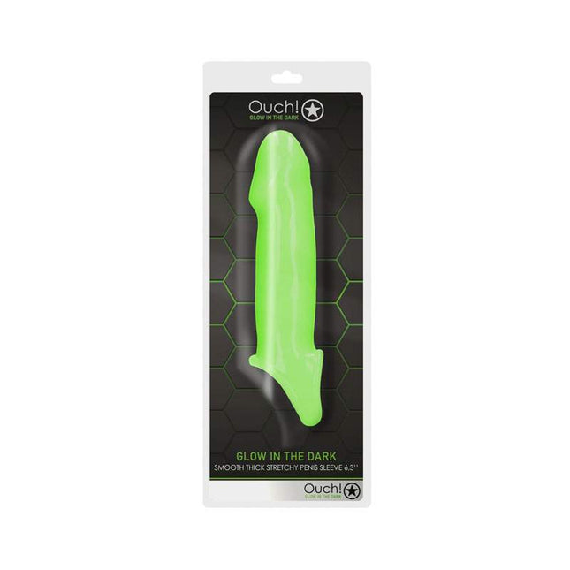 OUCH! Glow In The Dark Smooth Thick Stretchy Penis Sleeve Case