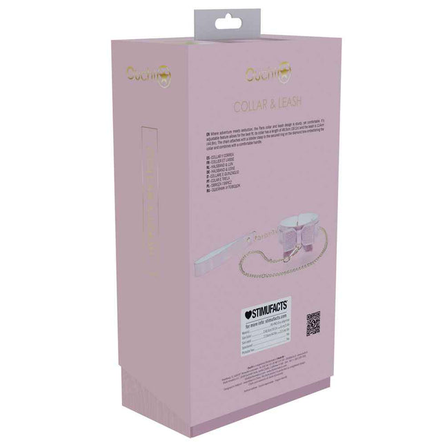 OUCH! Paris Collection - Collar with Leash Pink Instructions Box