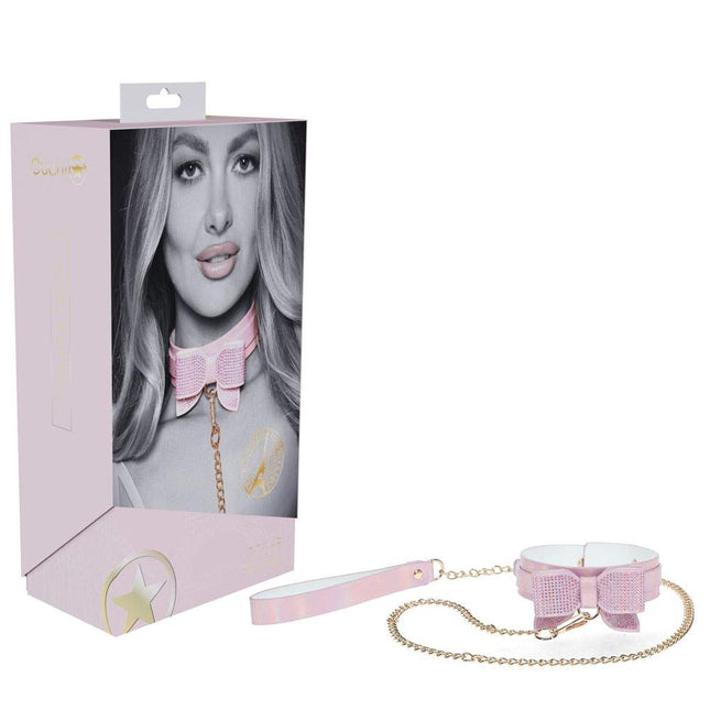 OUCH! Paris Collection - Collar with Leash Pink with Box