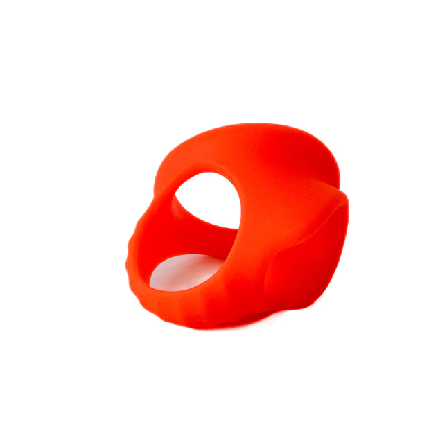 Orange Elastic Silicone Cock Ring