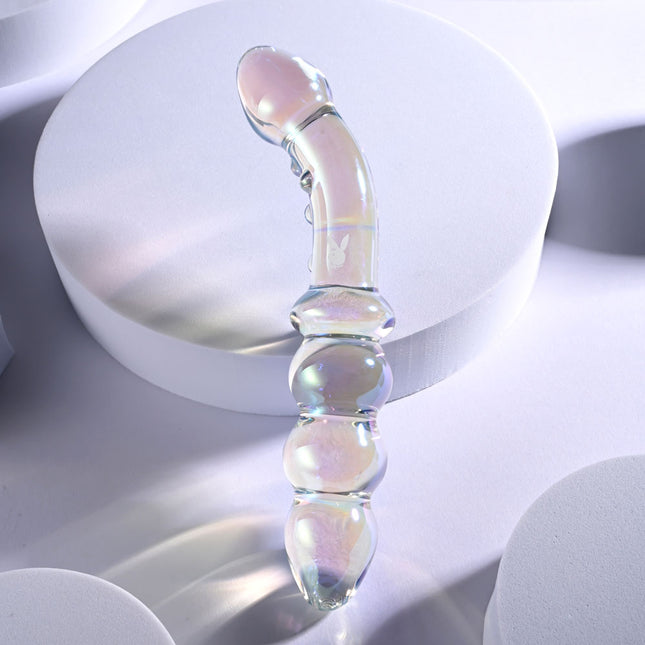 Playboy Pleasure Jewels Double Ended Glass Dildo 17cm