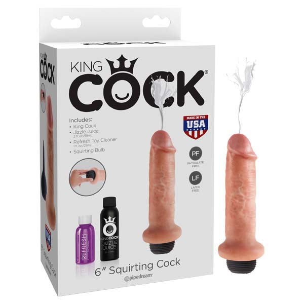 King Cock 6 inch Flesh Squirting Dildo