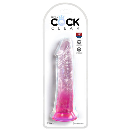 King Cock Clear 8 Inch Pink Dildo Case Only