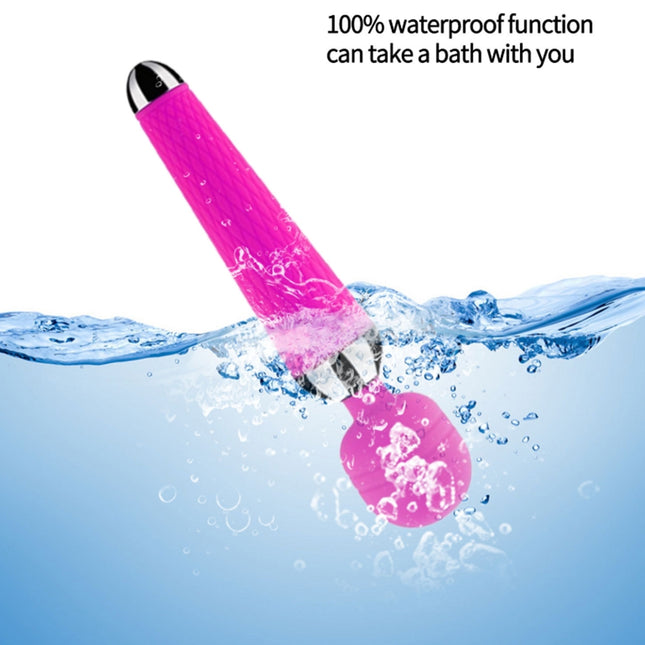 Pink 10 Vibrating Patterns Wand Massager Waterproof Design