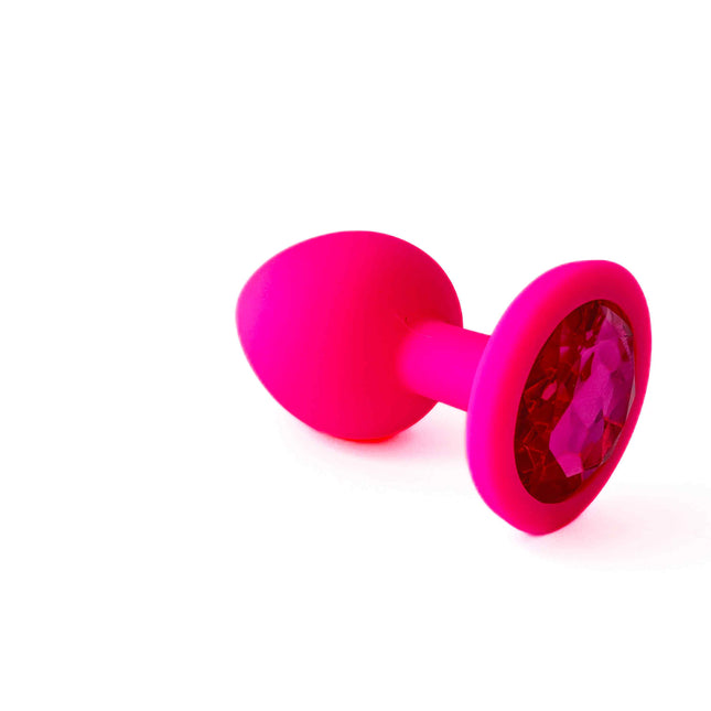 Pink Jewelled Shaped Butt Plug