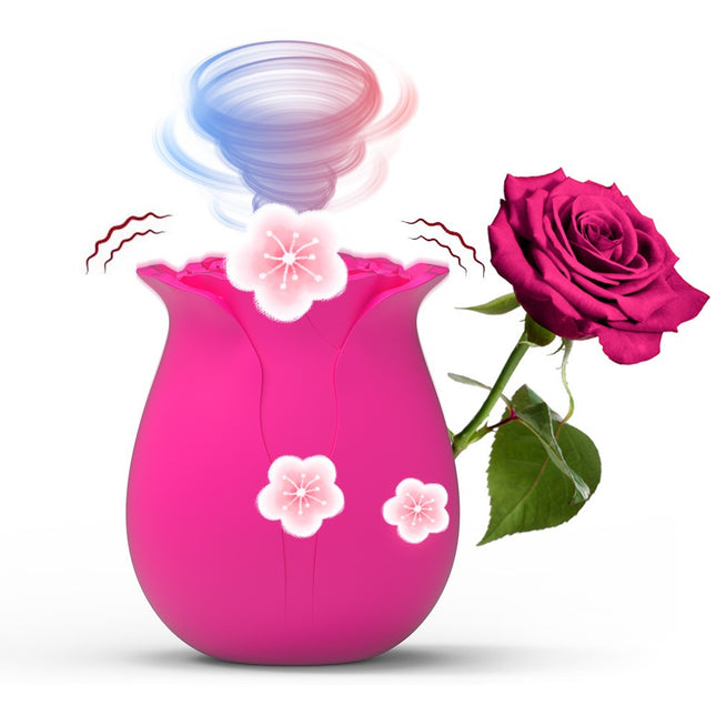 Pink Rose Toy Clitoral Suction Vibrator