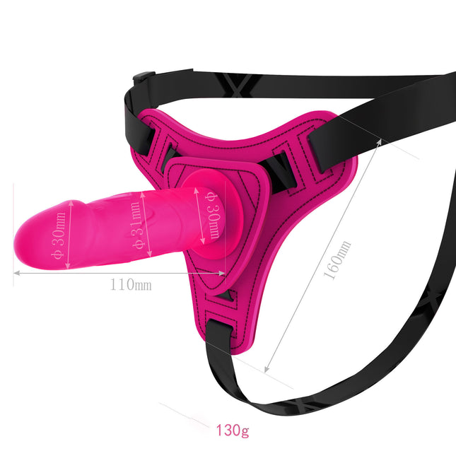 Pink Strap On Dildo Harness Kit 4 Inch Cock