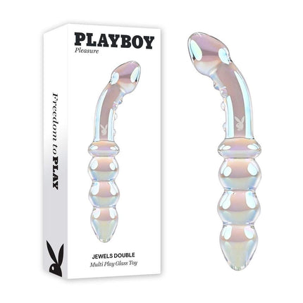 Playboy Pleasure Jewels Double Ended Glass Dildo 17cm-