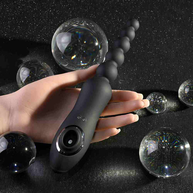 Playboy Pleasure Let It Bead Vibrating Anal Beads & Clitoral Suction Hand