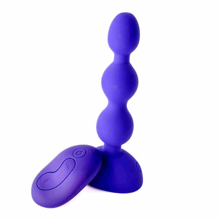 Purple Aphrodisia Vibrating RemoteControl Anal Beads-S