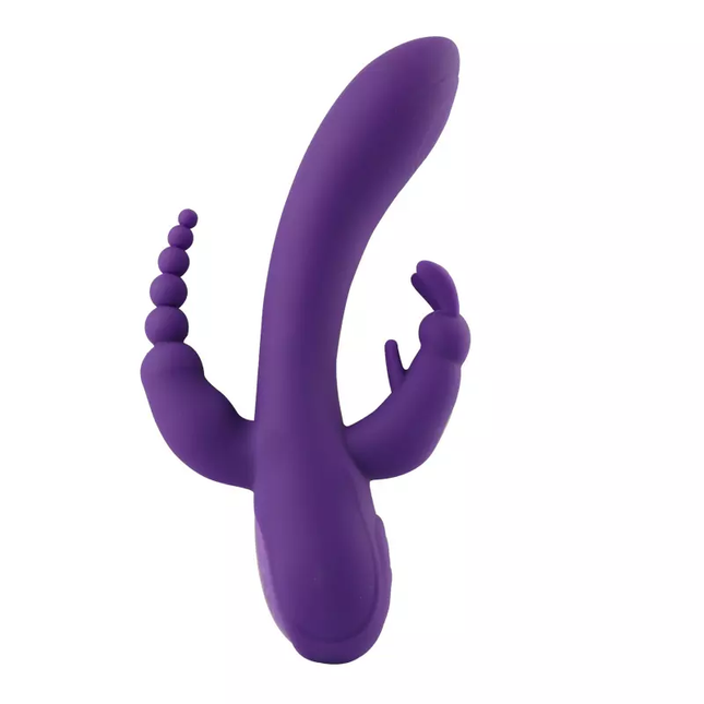 Purple Beaded Rabbit Vibrator