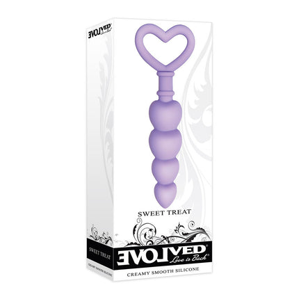 Purple Loveheart Butt Plug in White Case