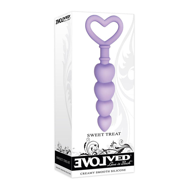 Purple Loveheart Butt Plug in White Case