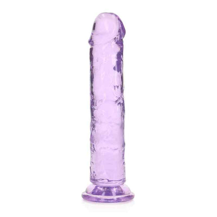 Purple Straigh Up REALROCK 8 Inch Suction Cup Dildo