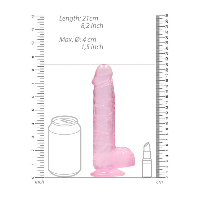 REALROCK 8 Inch Realistic Dildo With Balls