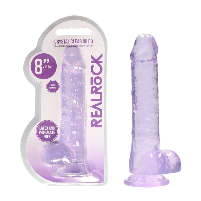 REALROCK 8 Inch Realistic Dildo With Balls