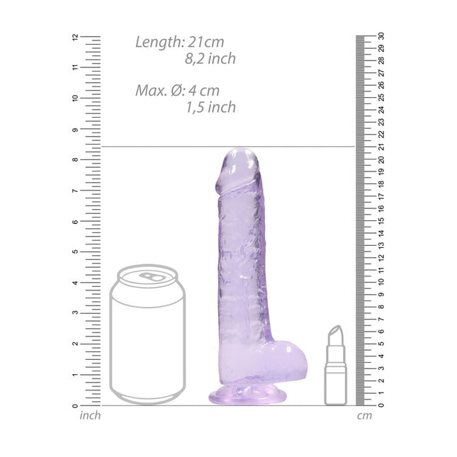 REALROCK 8 Inch Realistic Dildo With Balls