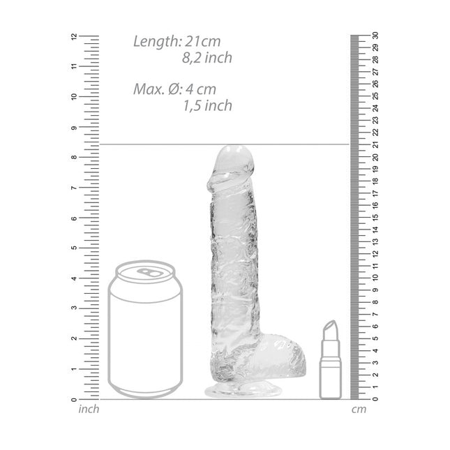 REALROCK 8 Inch Realistic Dildo With Balls