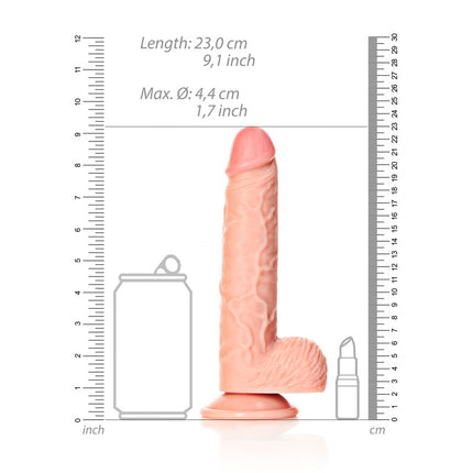 REALROCK 8 Inch Realistic Suction Cup Dildo with Balls