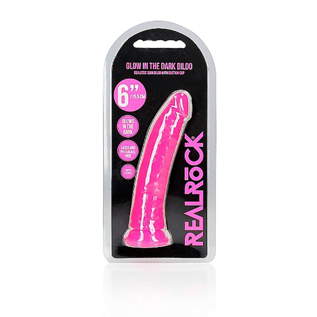 REALROCK 6 Inch Slim Glow in the Dark Neon - Pink