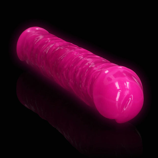 glow in the dark 15 inch pink dildo