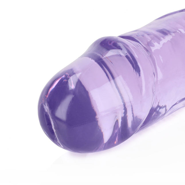 REALROCK 14 Inch Curved Double Ended Dildo - Purple Tip of Penis