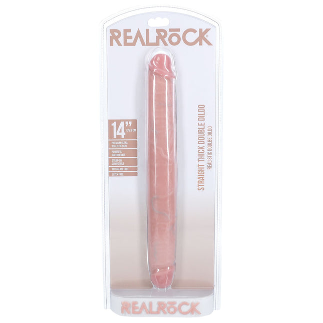 REALROCK 14 Inch Thick Double Dildo - Flesh