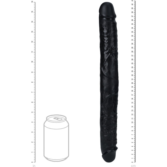 REALROCK 16 Inch Thick Double Dildo - Black