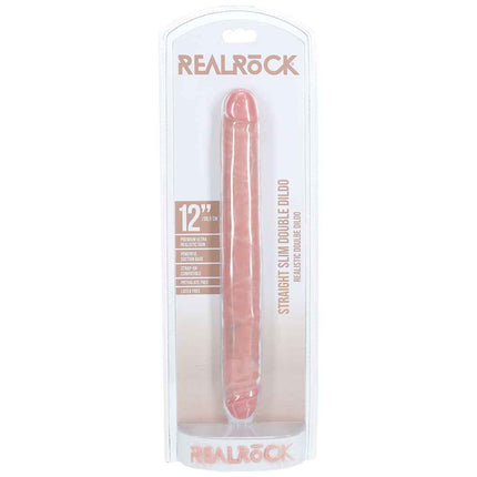 REALROCK 12 Inch Slim Double Dildo - Flesh Case Only