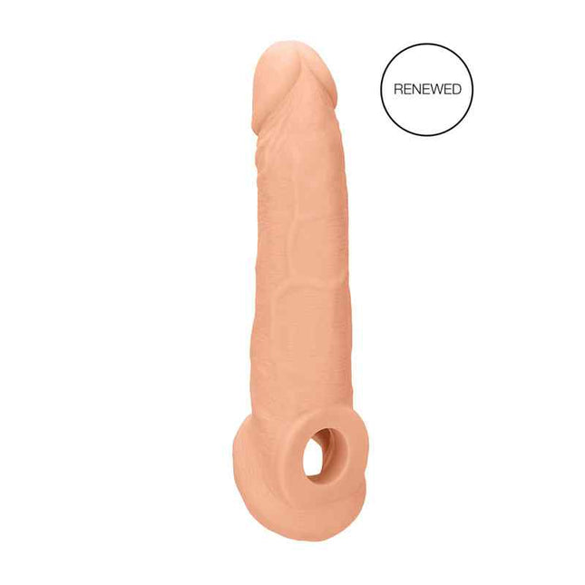 REALROCK 9 Inch Realistic Penis Extender with Rings Renewed