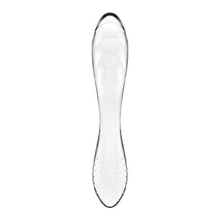 Rear View of Clear Satisfyer Glass Dildo