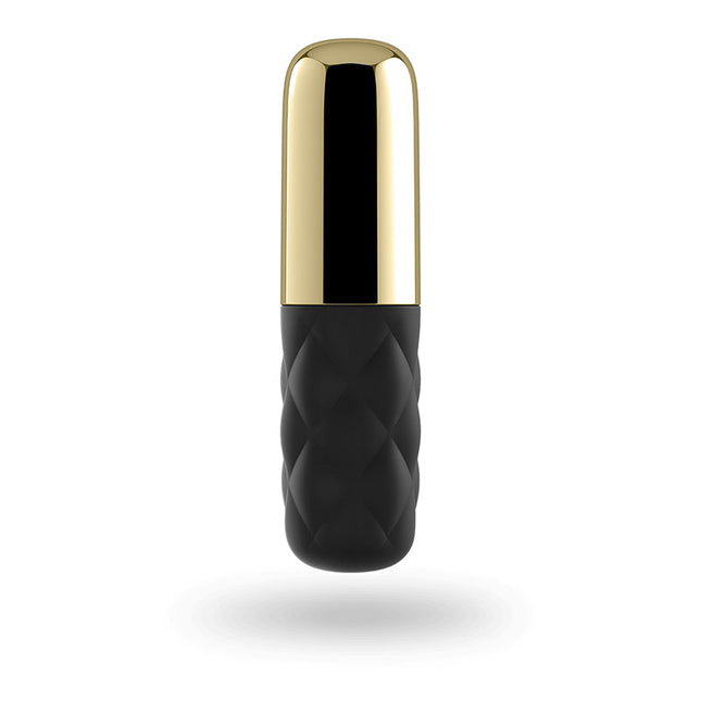 Rear view of Black and Gold Lipstick Vibrator