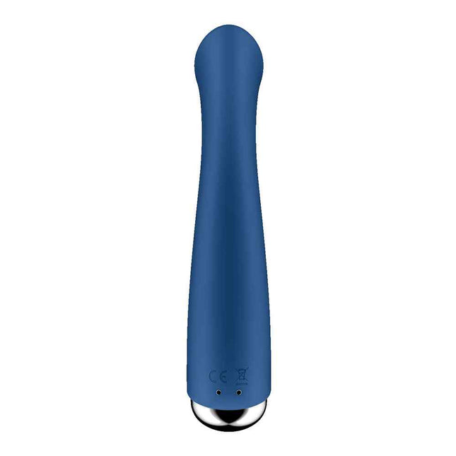 Rear view of Blue Satisfyer Spinning G Spot 1 Vibrator